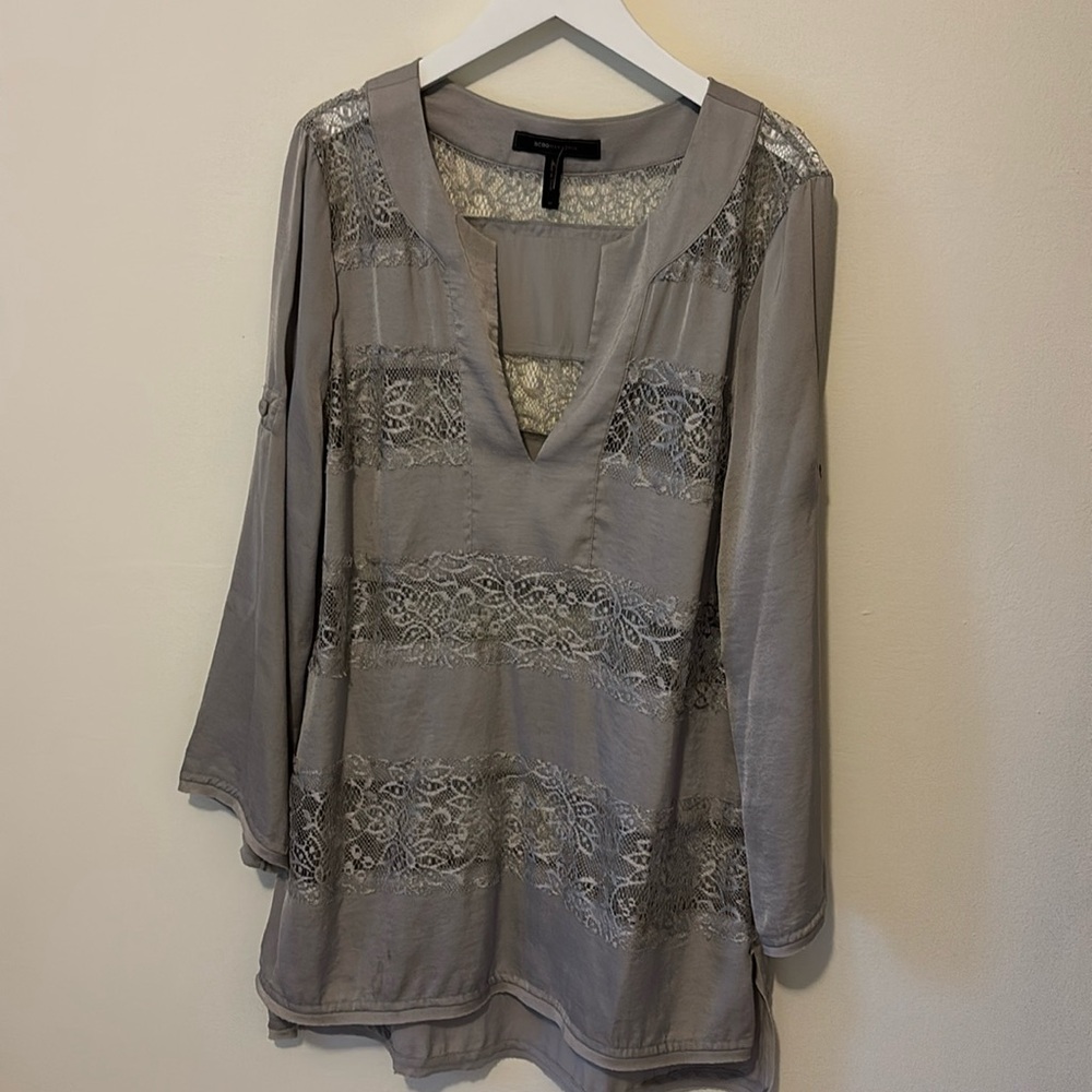 Lace mix tunic